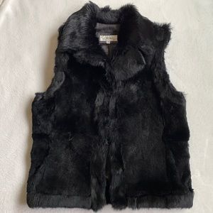 Black Angora Rabbit Fur Vest